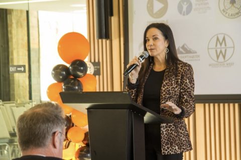 Presenter speaking at the event at GEW Utah 2025