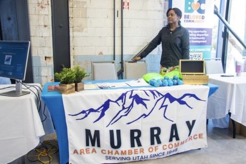 Murray Chamber of Commerce exhibitor table at GEW Utah 2025